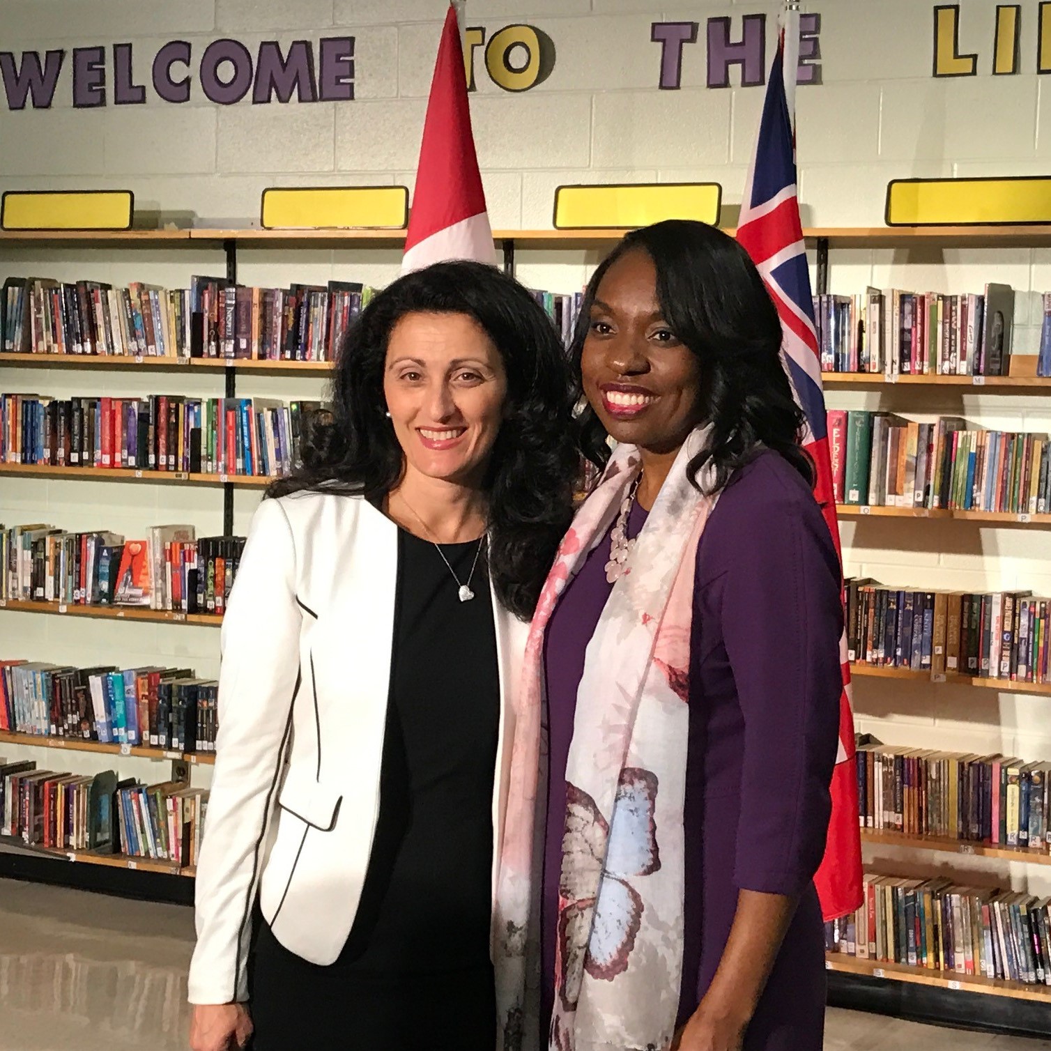 Hon Mitzie Hunter, Minister of Education and Beatrice Povolo of Food Allergy Canada